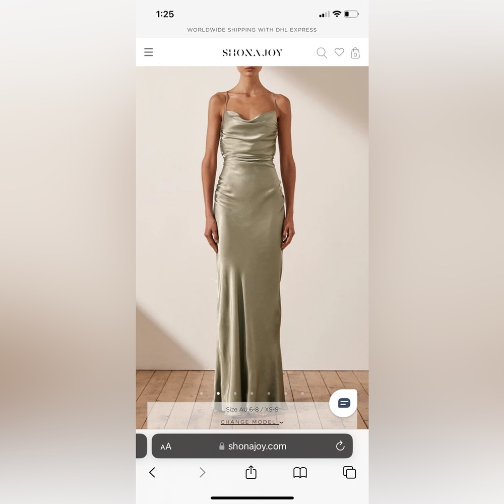 La Lune Shona Joy Maxi dress in SAGE size 4
